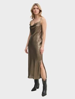 NWT AllSaints Hadley Metallic Slip Dress, Size 2